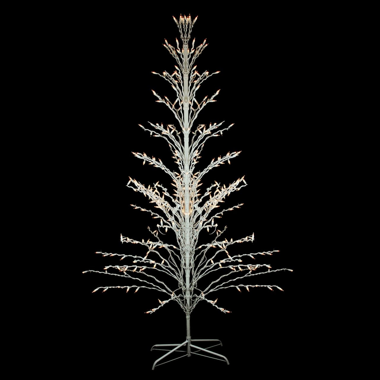 9ft. Pre-Lit Cascade Twig Outdoor Artificial Christmas Tree, Clear Lights